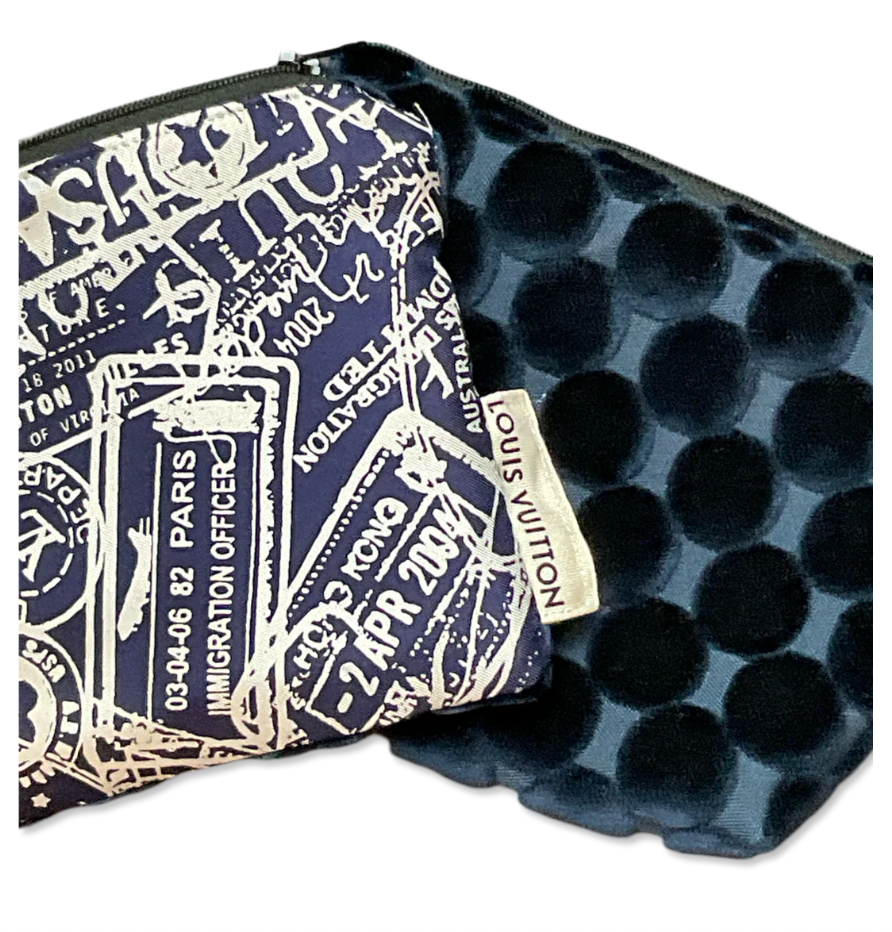 VINTAGE LOUIS VUITTON TRAVEL STAMP SILK SCARF ALL-AROUND BAG