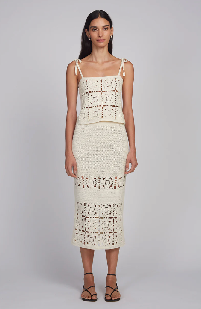 JANA CROCHET SKIRT I IVORY