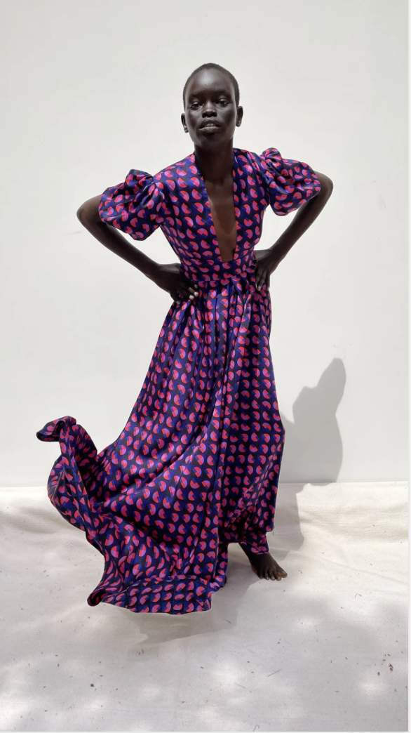 MOROCCAN ALEXIA'S DRESS MONOCHROME PRINT
