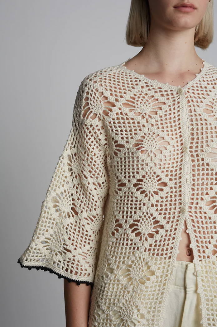 VIOLET CROCHET COVER-UP I IVORY