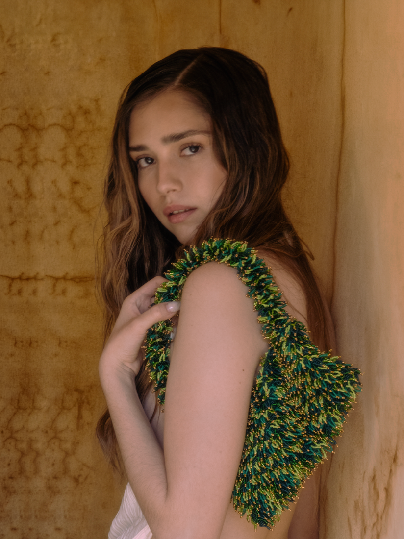 NINA BAG - GREEN & GOLD