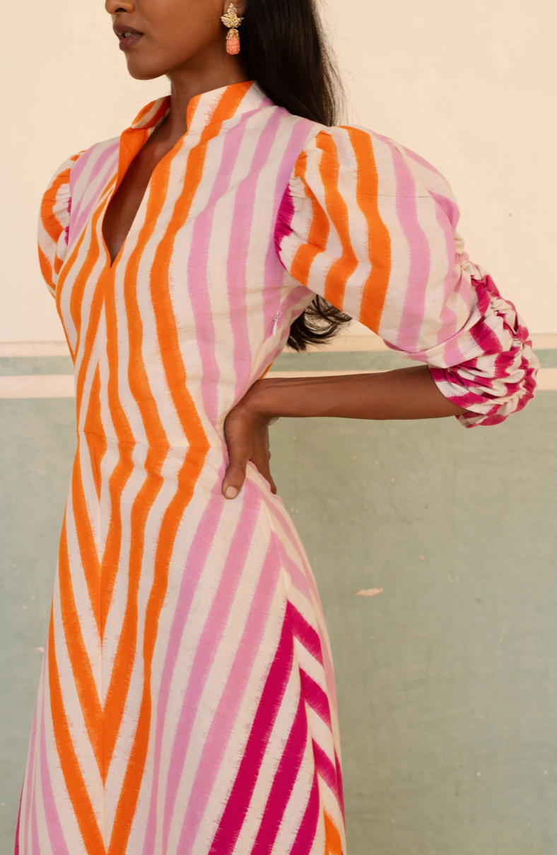 MULTICOLOR ILLUSION DRESS