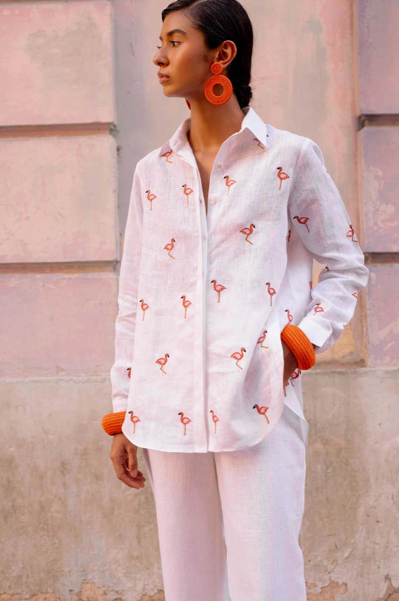 WHITE FLAMINGO SET