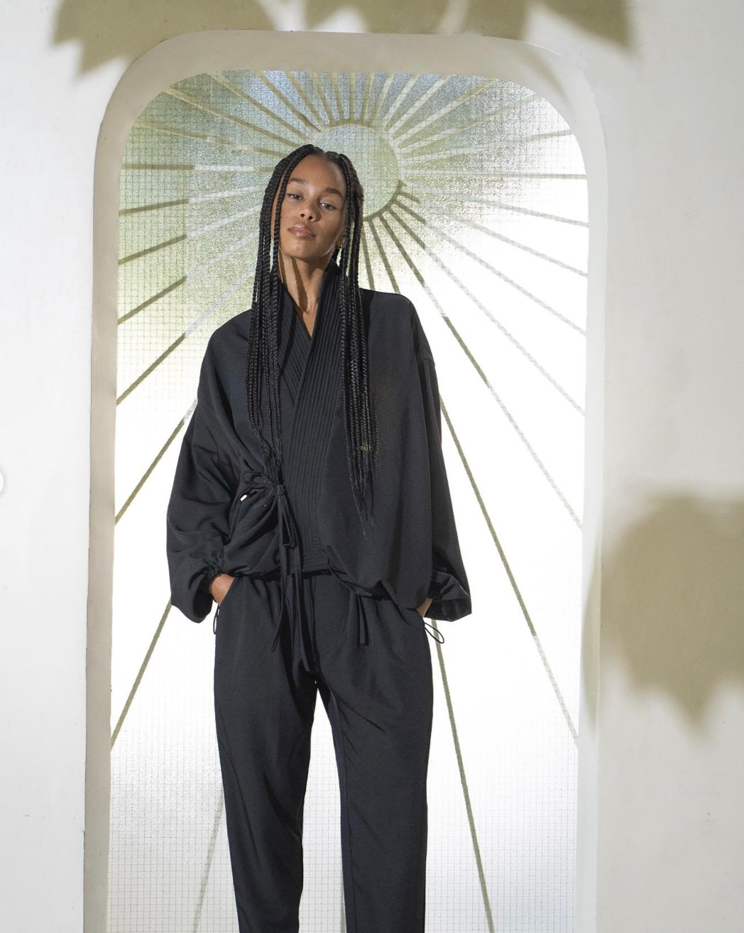 Moroccan LTD Edition Kimono-Bomber Jacket- BLACK -1 size