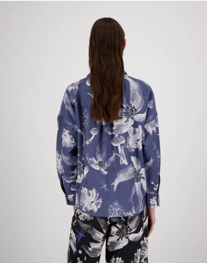 ESTHER SHIRT - BLUE / WHITE