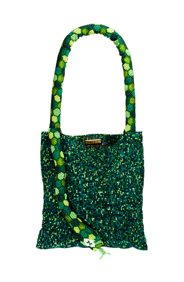 SERPENT - GREEN & WHITE BAG