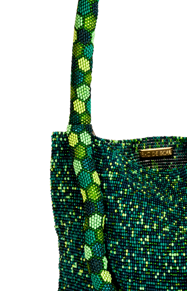 SERPENT - GREEN & WHITE BAG