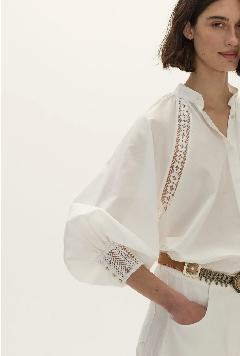 BAHIA COTTON SHIRT - WHITE