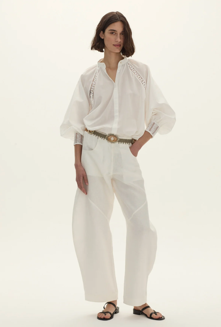 DUNA LINEN PANT - WHITE