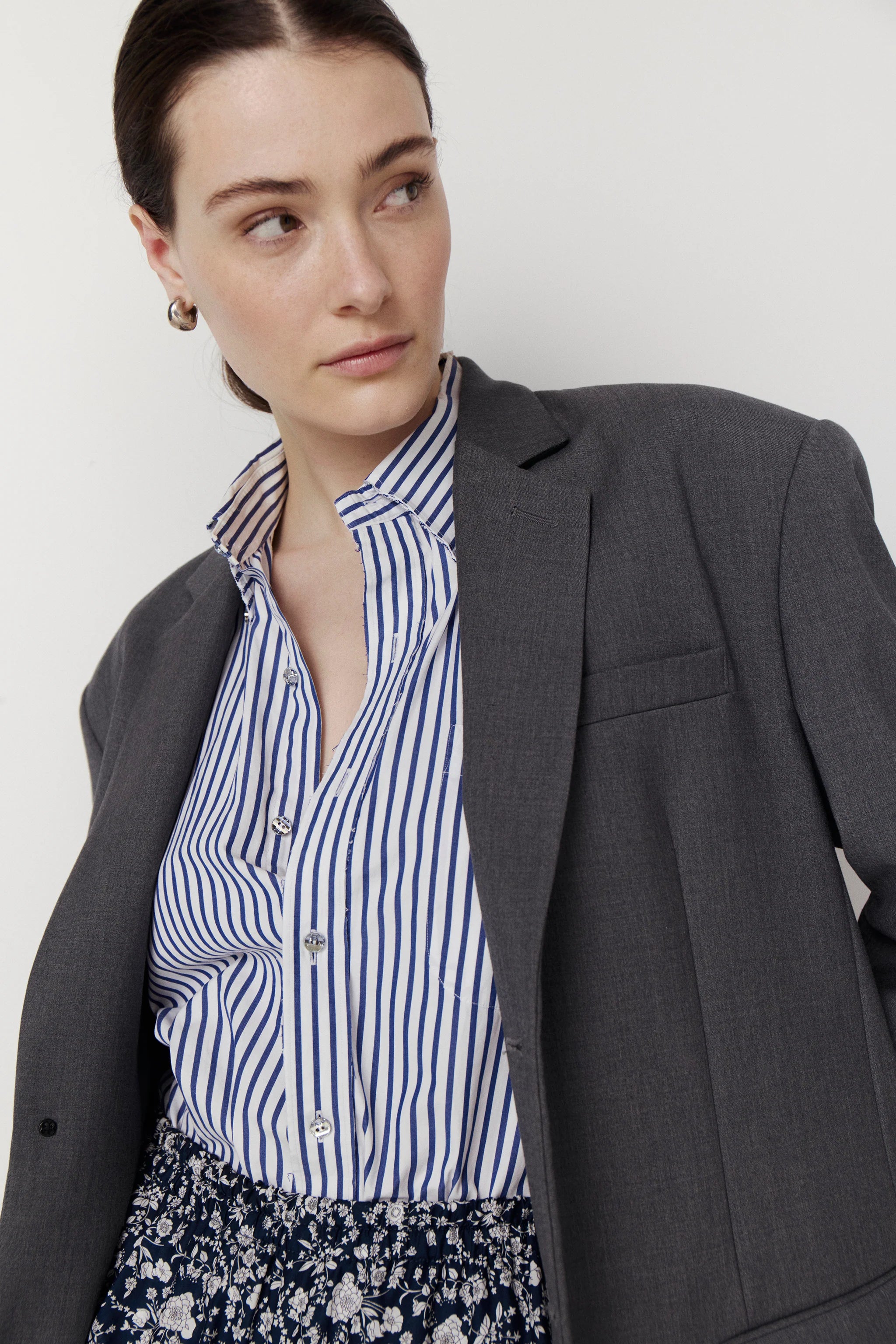 SHIRT 069 - Navy Stripe