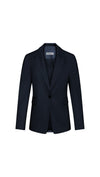 Single Button Blazer in Seasonless Wool -Navy