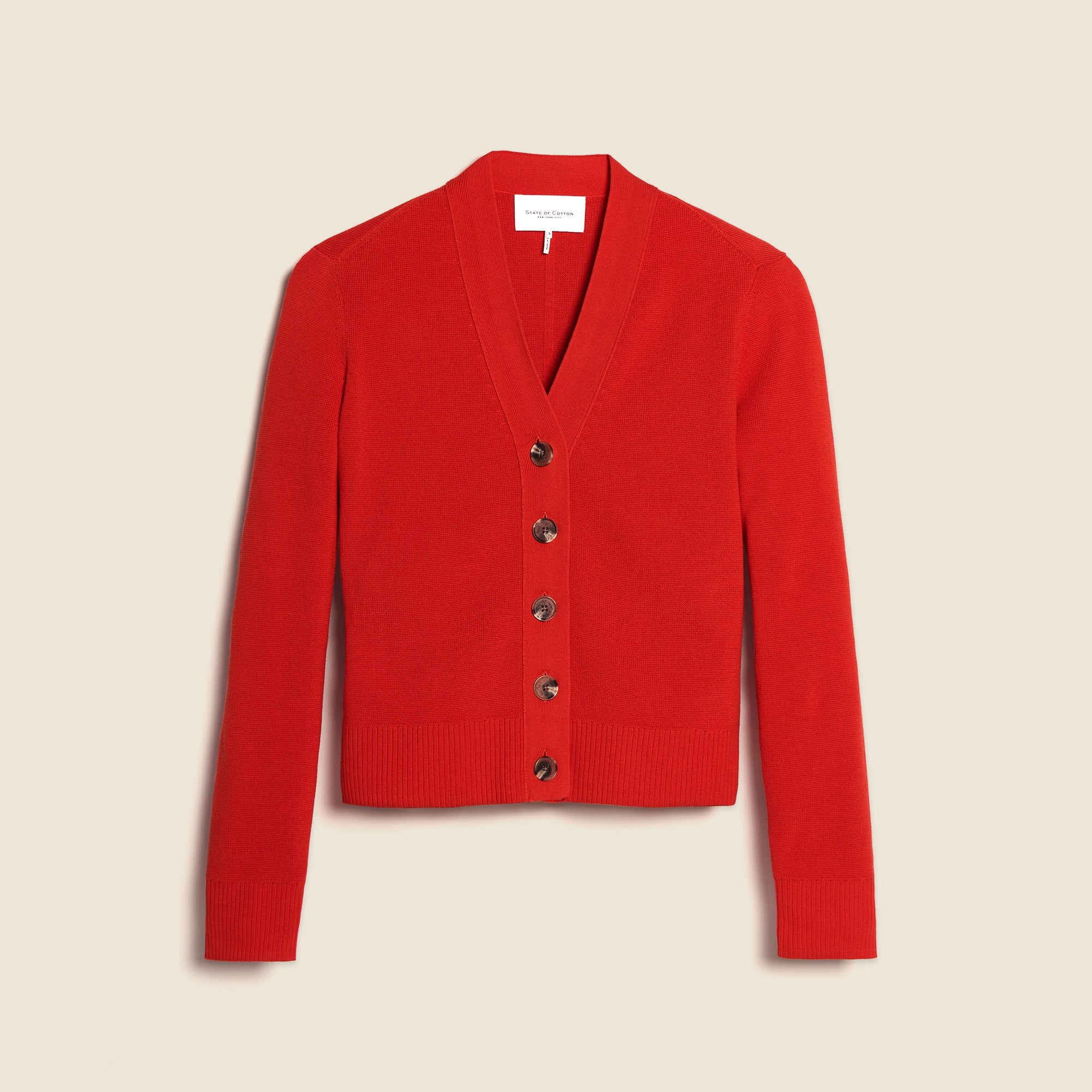 The Perry Cotton Cardigan - Bright Red
