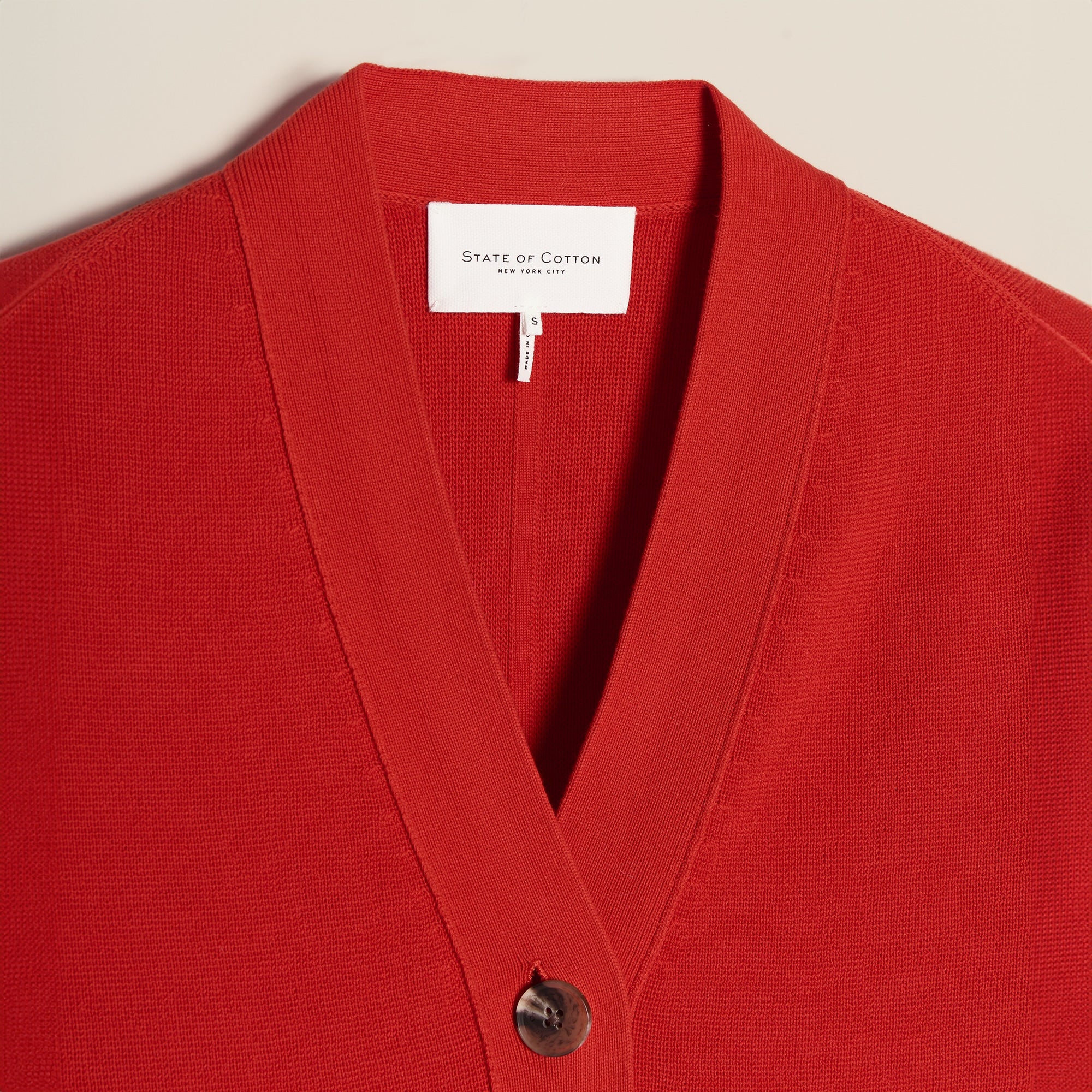The Perry Cotton Cardigan - Bright Red