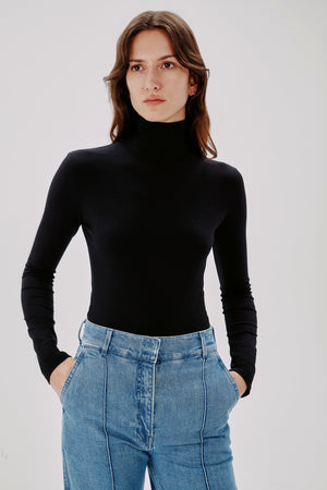 Turtleneck Bodysuit - Black