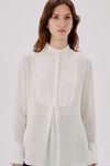 Tuxedo Blouse - White