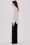 Tuxedo Blouse - White