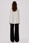 Tuxedo Blouse - White