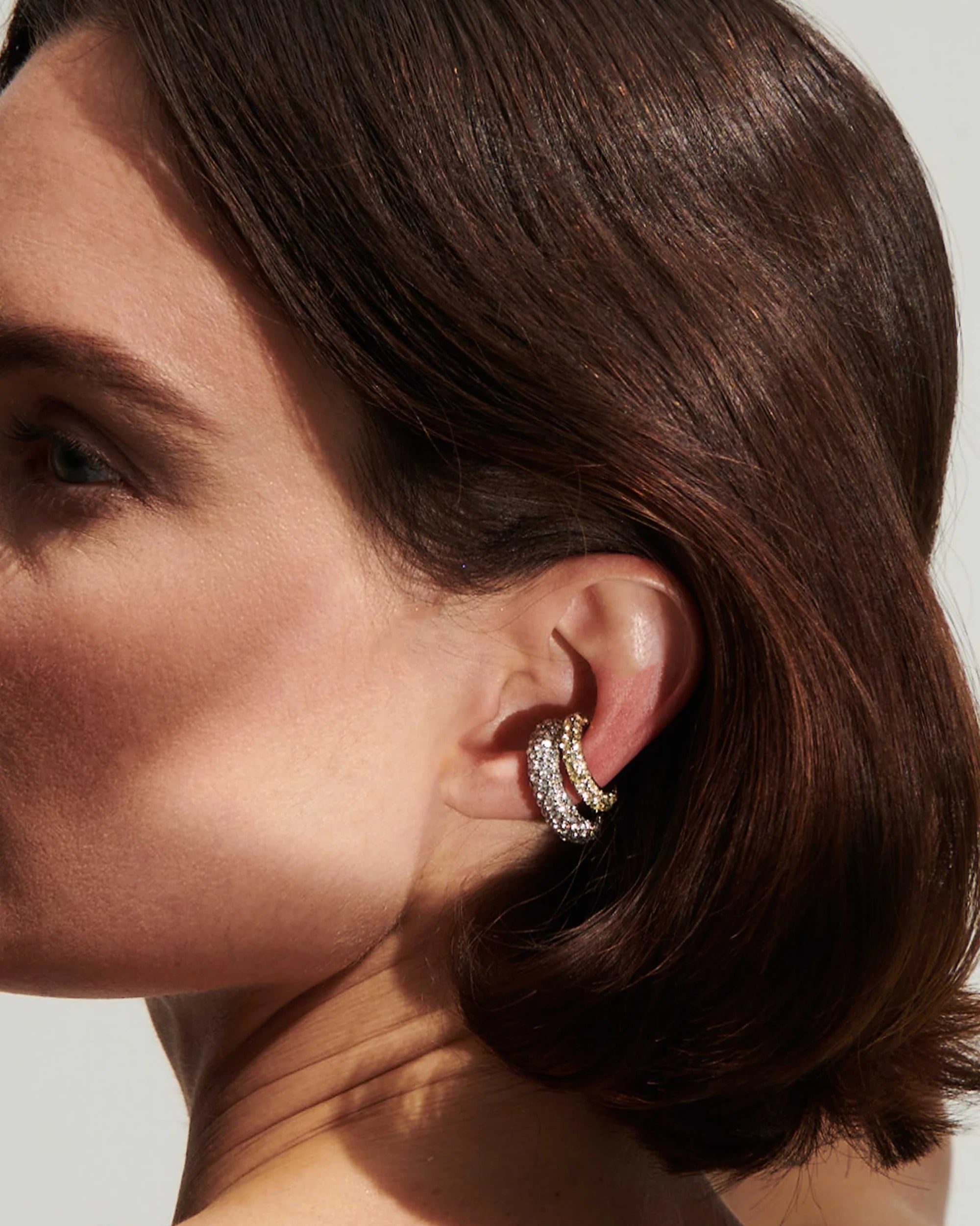 VIDA PAVE 2 TONE EAR CUFF