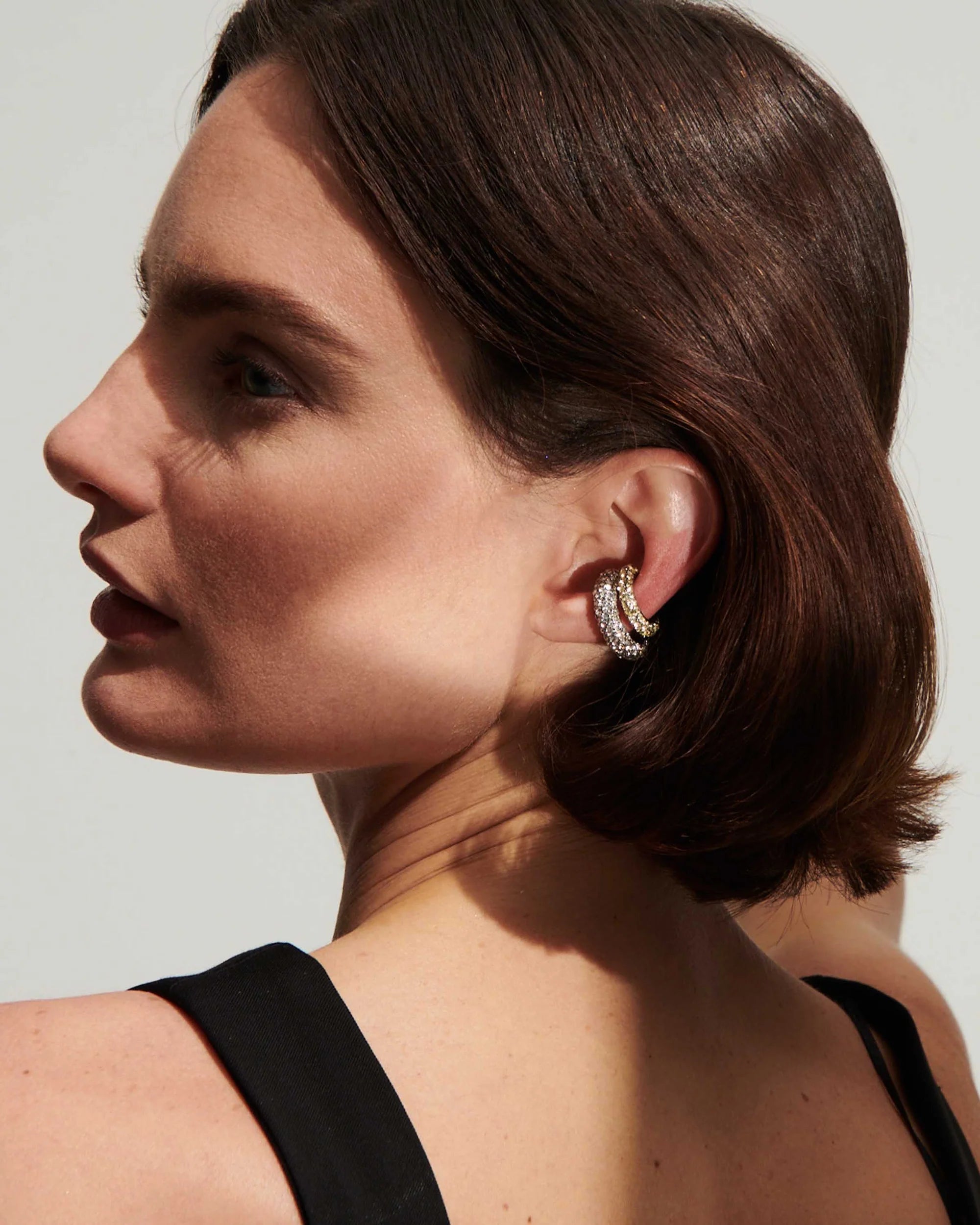 VIDA PAVE 2 TONE EAR CUFF