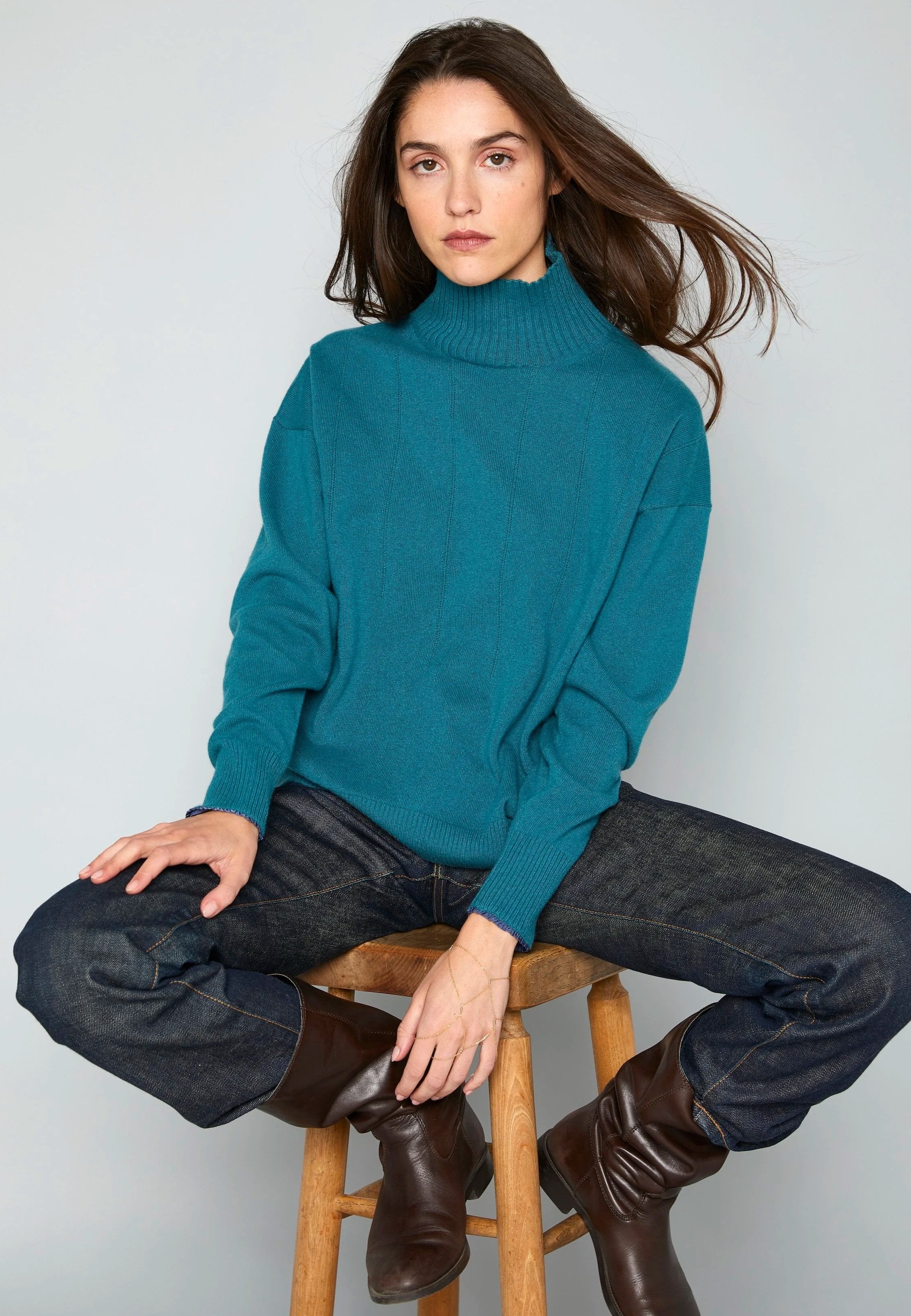 VIENNA SWEATER IN TEAL