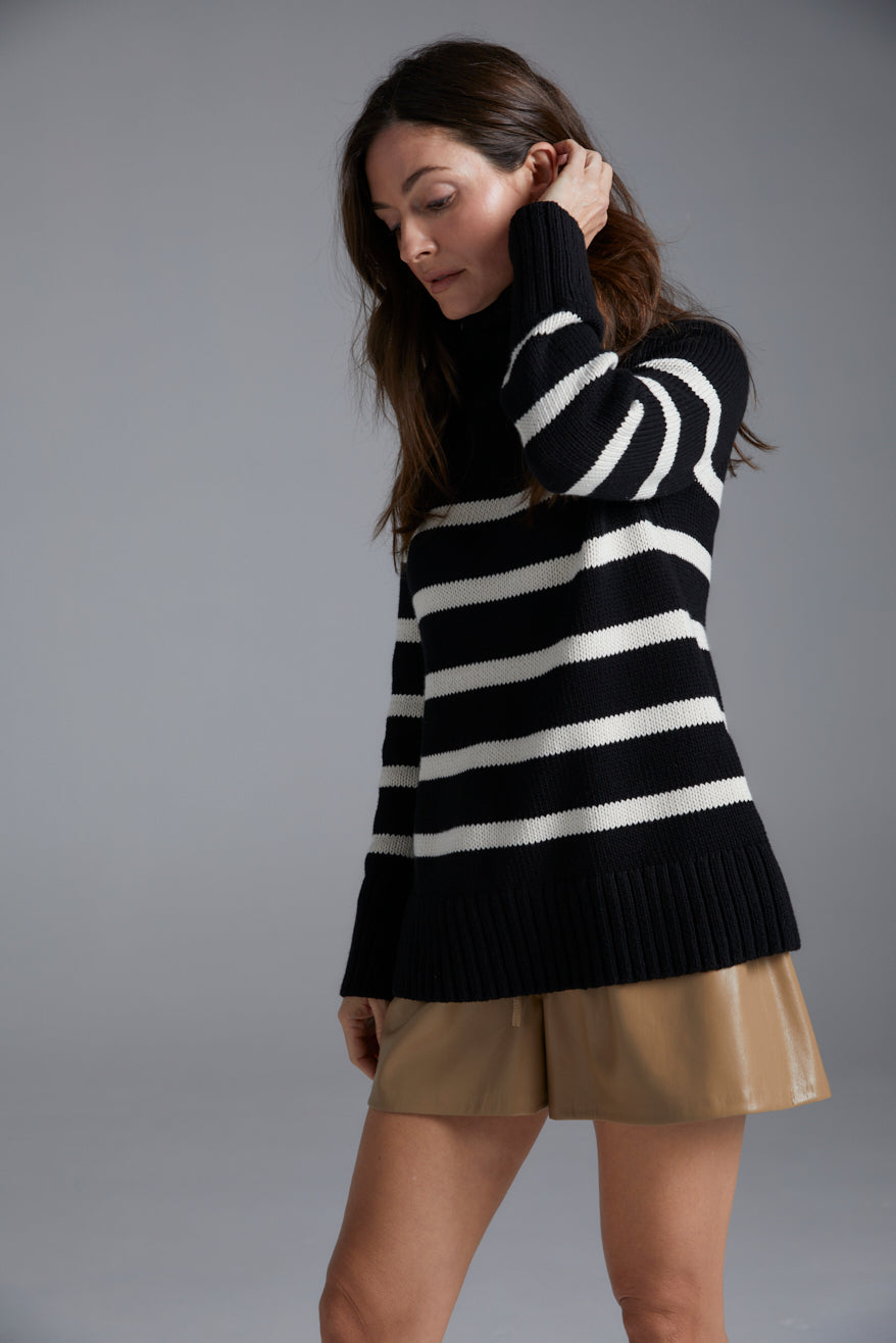 Wynn Stripe – Black/Ivory