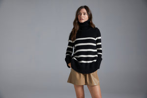 Wynn Stripe – Black/Ivory