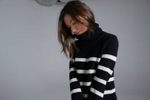 Wynn Stripe – Black/Ivory