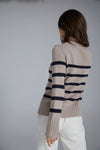 Wynn Stripe – Oat/Navy