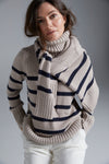 Wynn Stripe – Oat/Navy