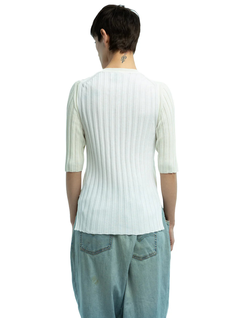 Luc Ribbed Short Sleeve Crewneck