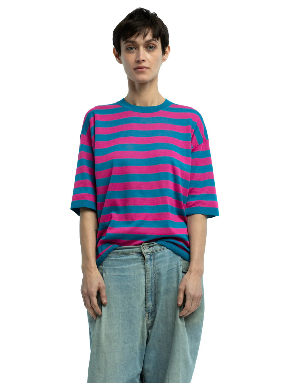 Andrea Striped Crewneck