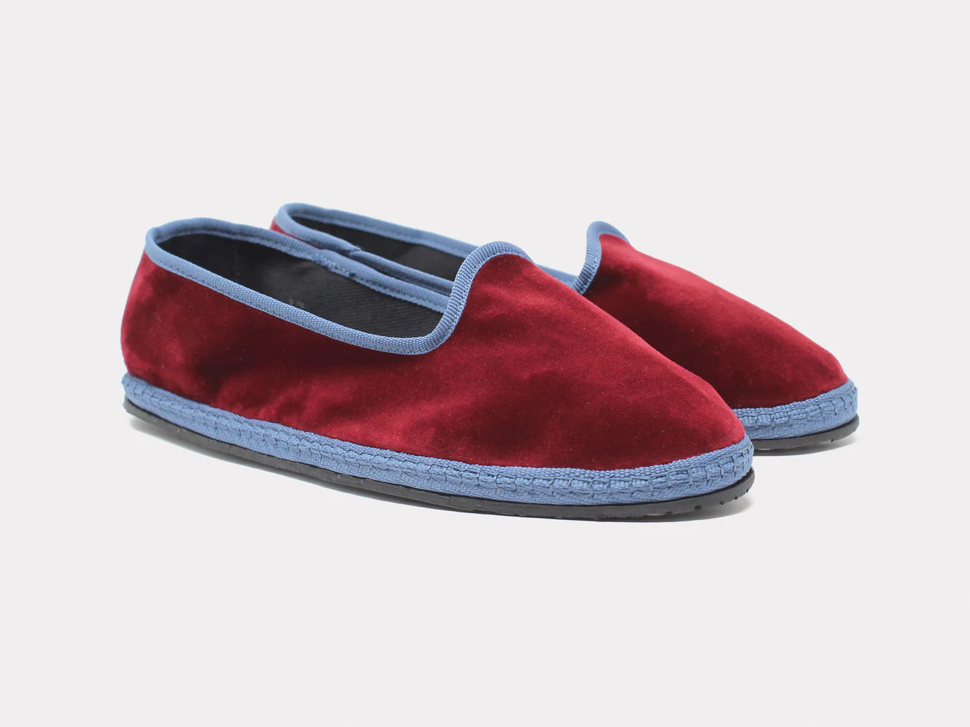 Furlane: Unisex Slippers - Bordeaux with Piping
