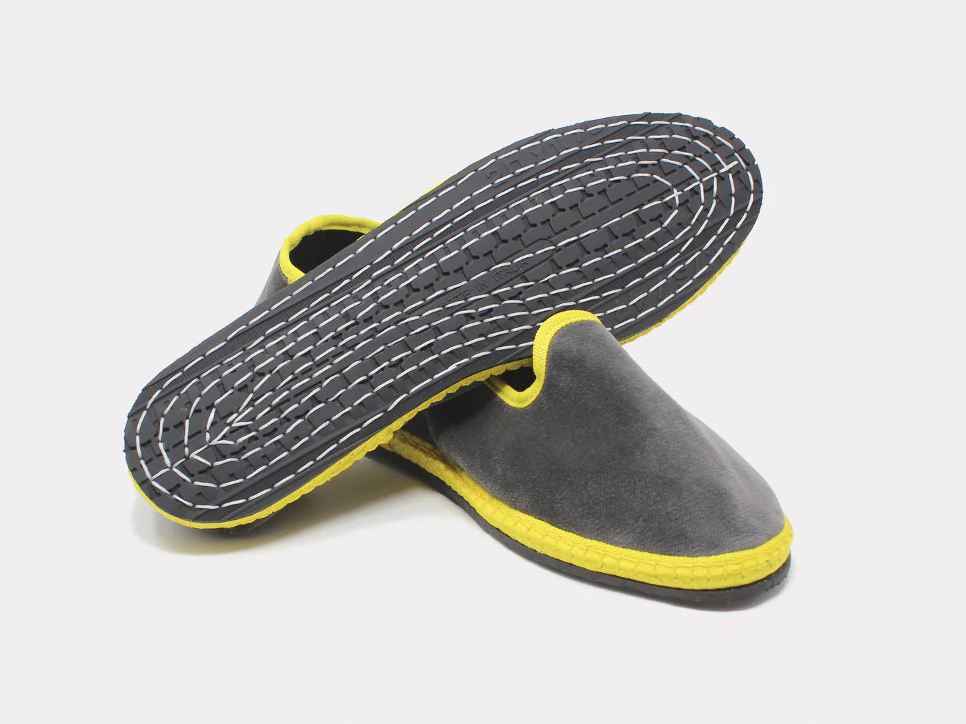 Furlane: Unisex Slippers - Grey with Piping