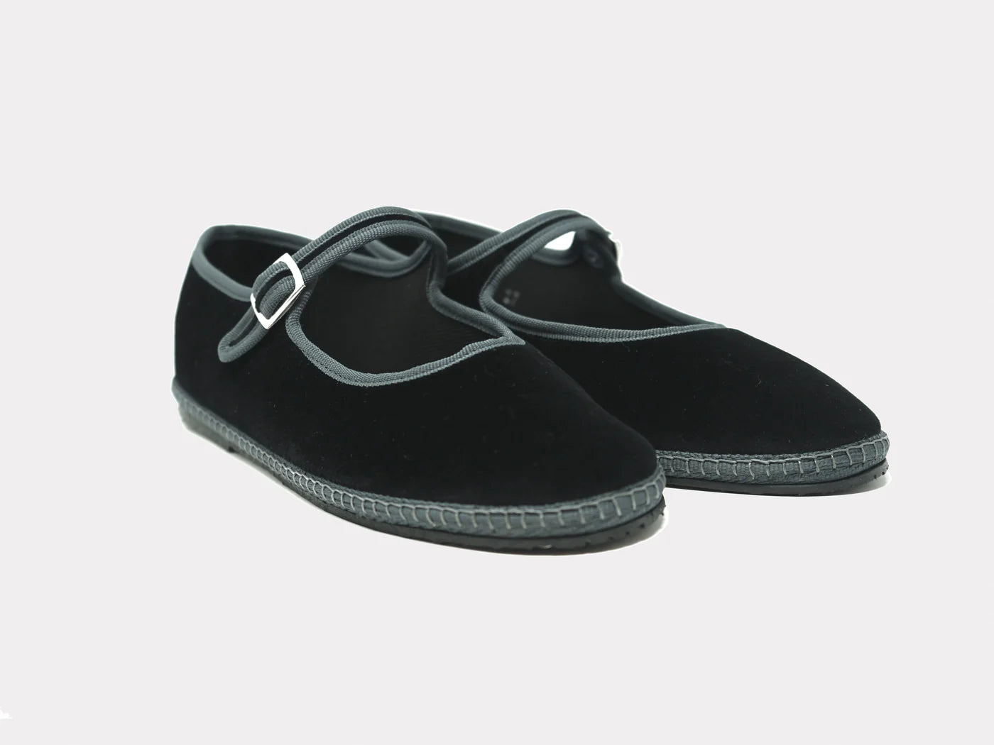 Furlane: Mary Jane Slippers - Black