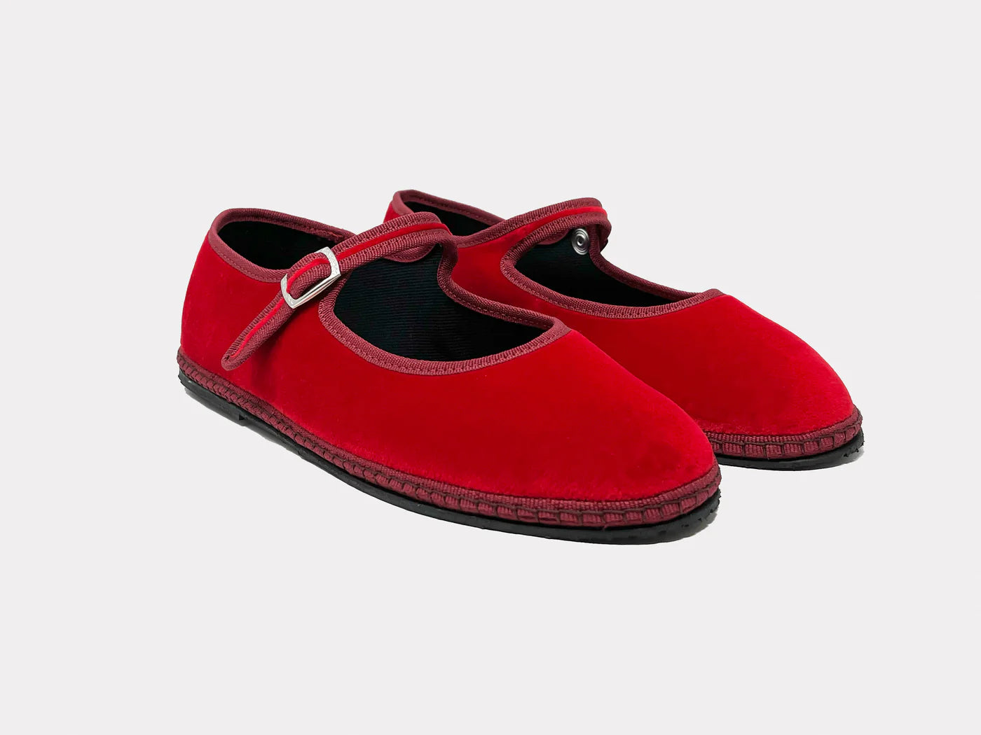 Furlane: Mary Jane Slippers - Red
