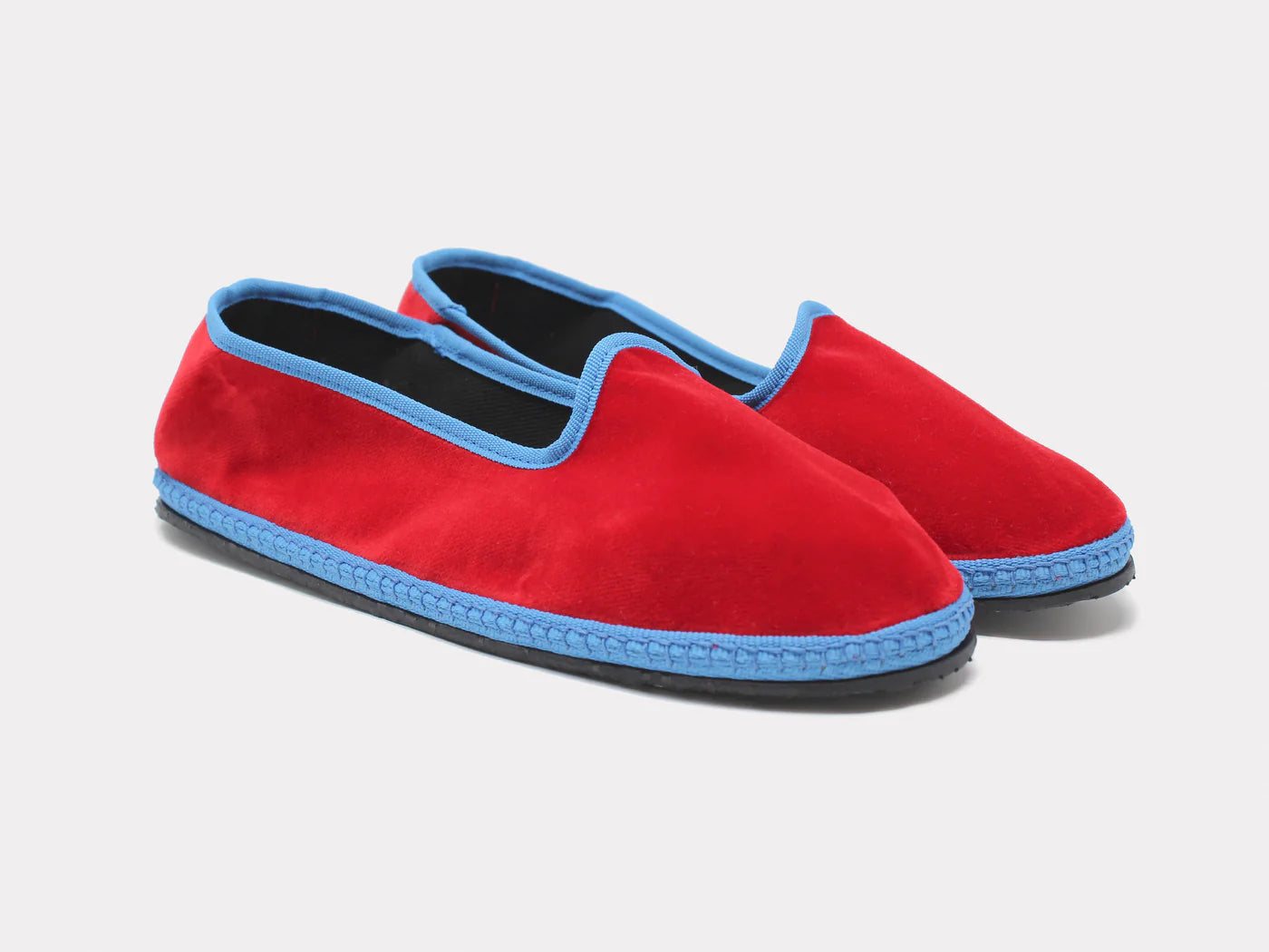 Furlane: Unisex Slippers - Red with Piping