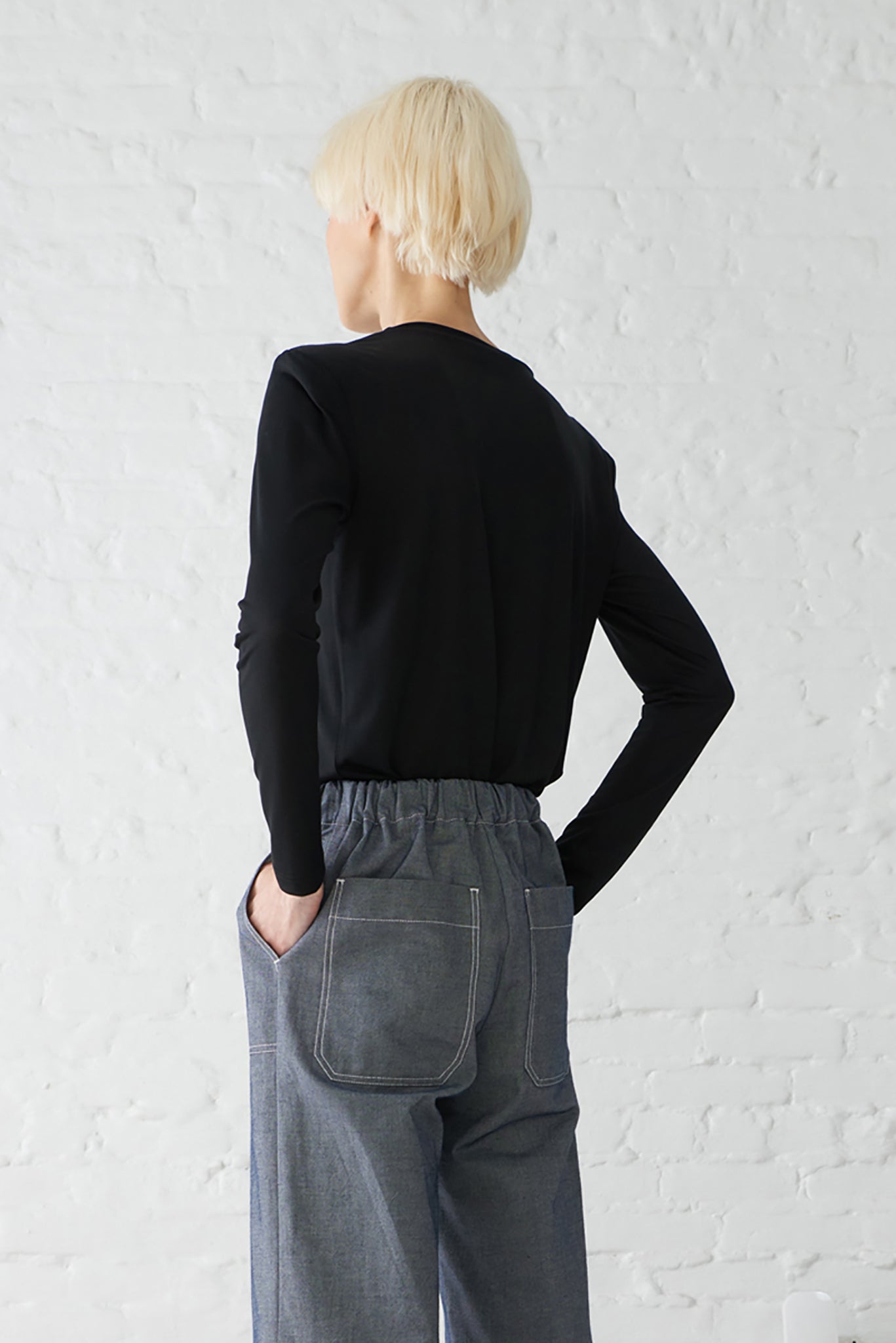 Carolyn Luxe Long sleeve top - Black