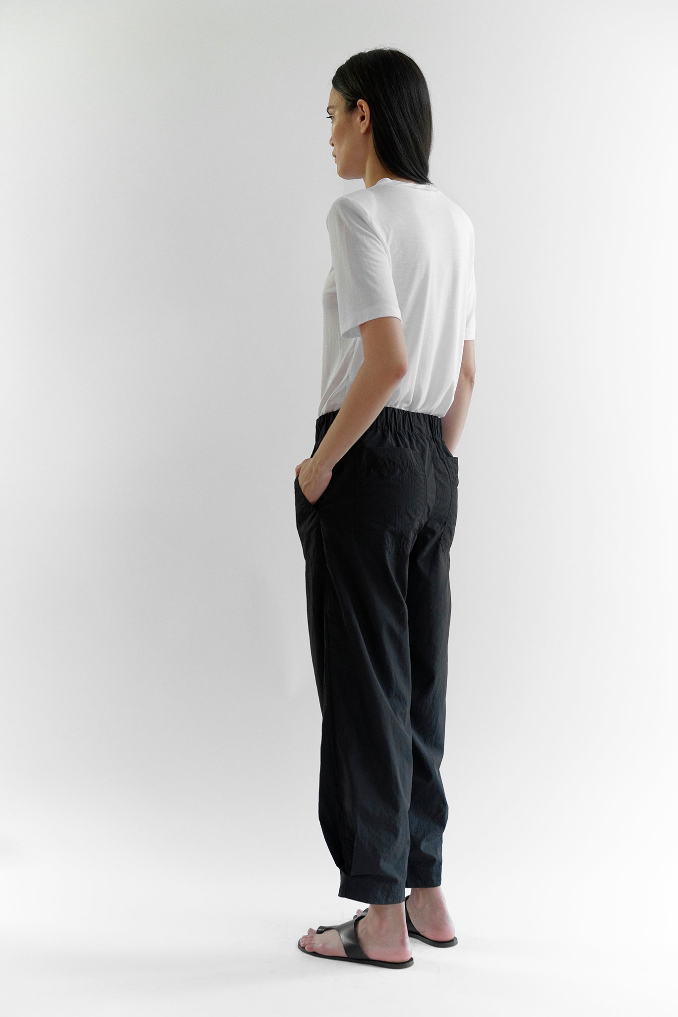 Naomi Japanese Eco Nylon Pant - Black
