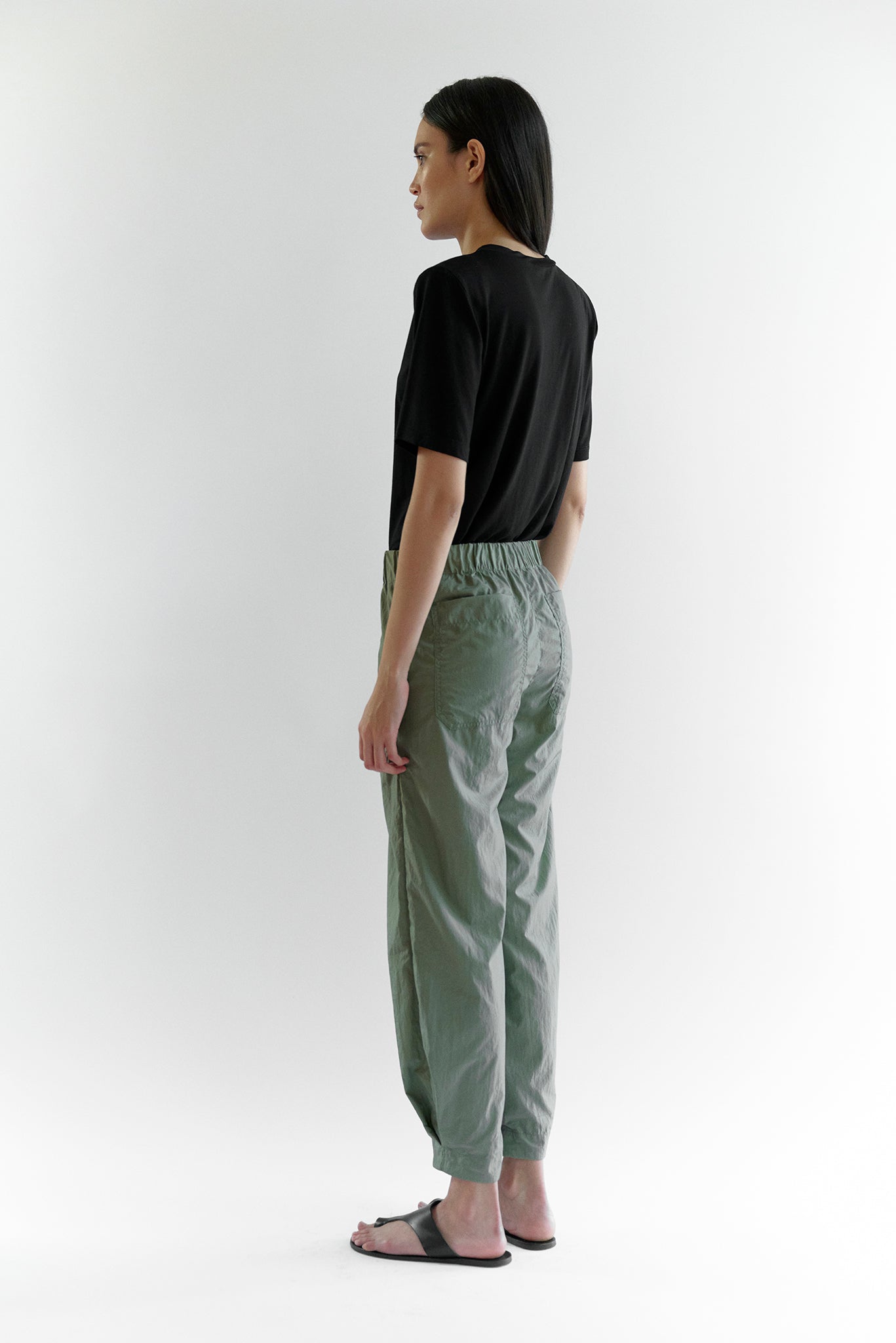 Naomi Japanese Eco Nylon Pant - Olive