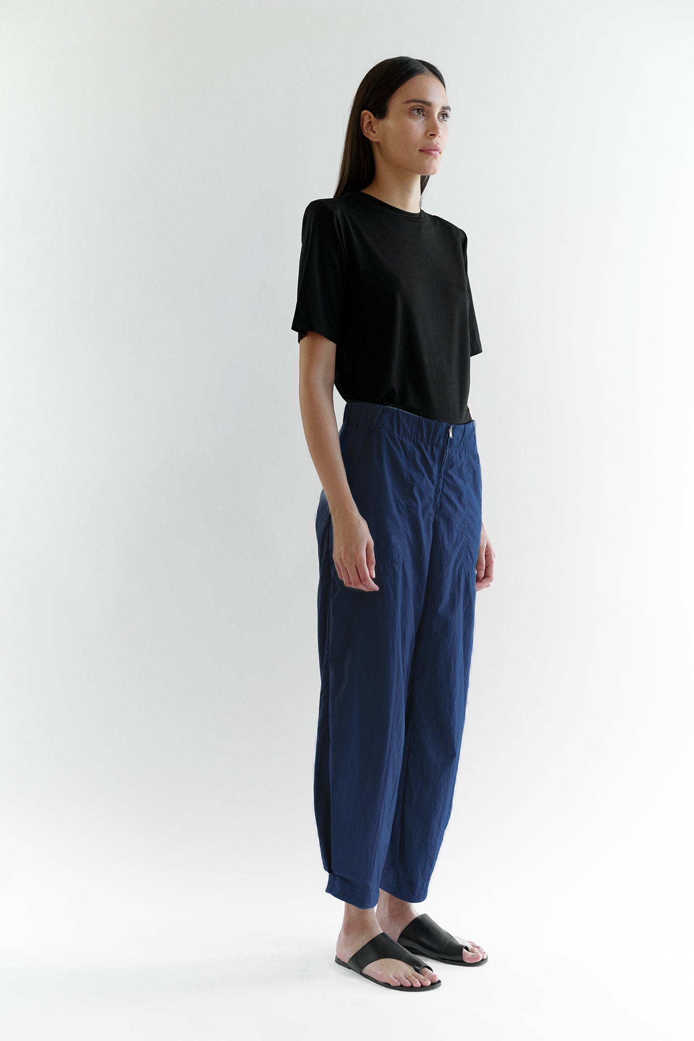 Naomi Japanese Eco Nylon Pant - Navy