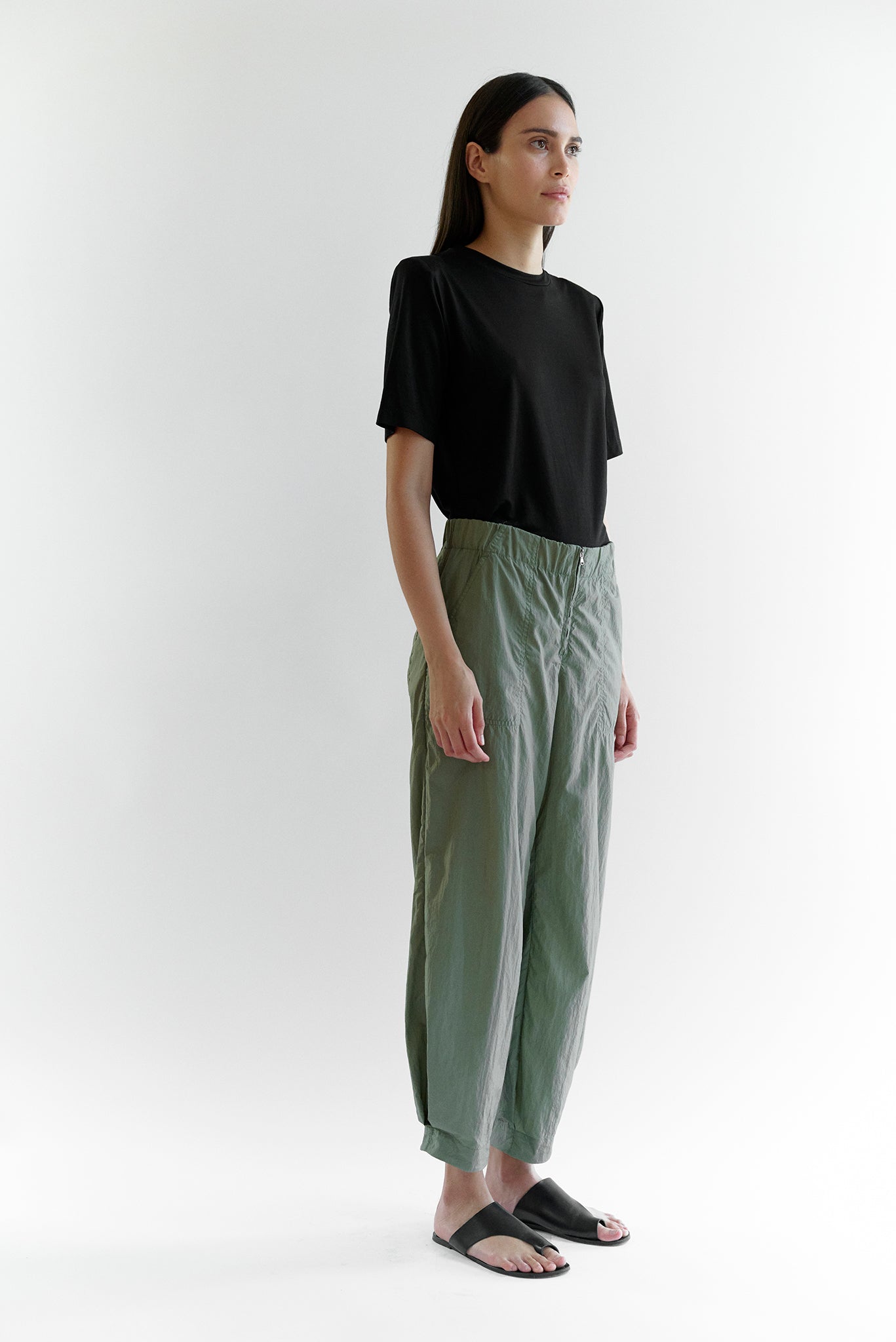 Naomi Japanese Eco Nylon Pant - Olive