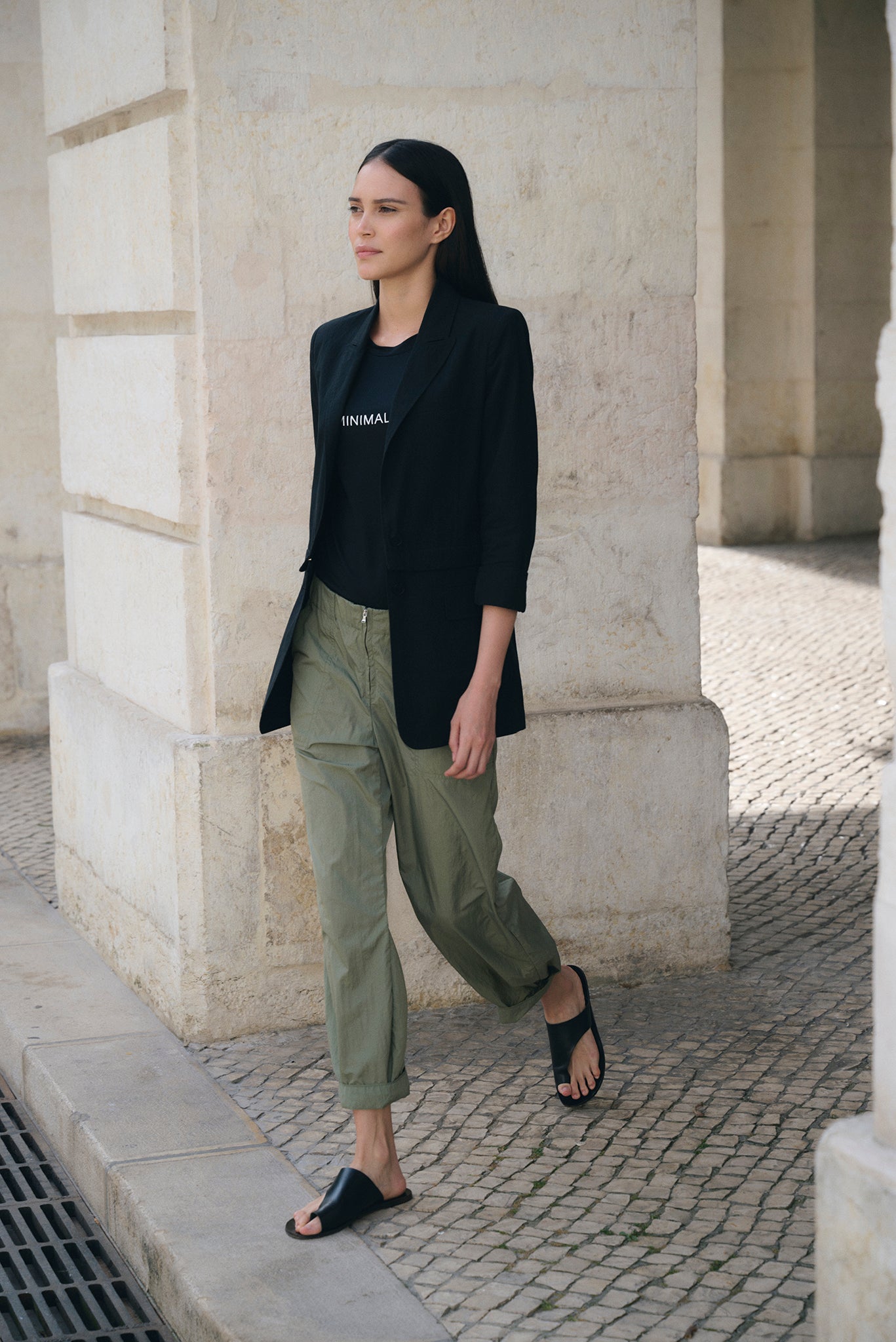 Naomi Japanese Eco Nylon Pant - Olive