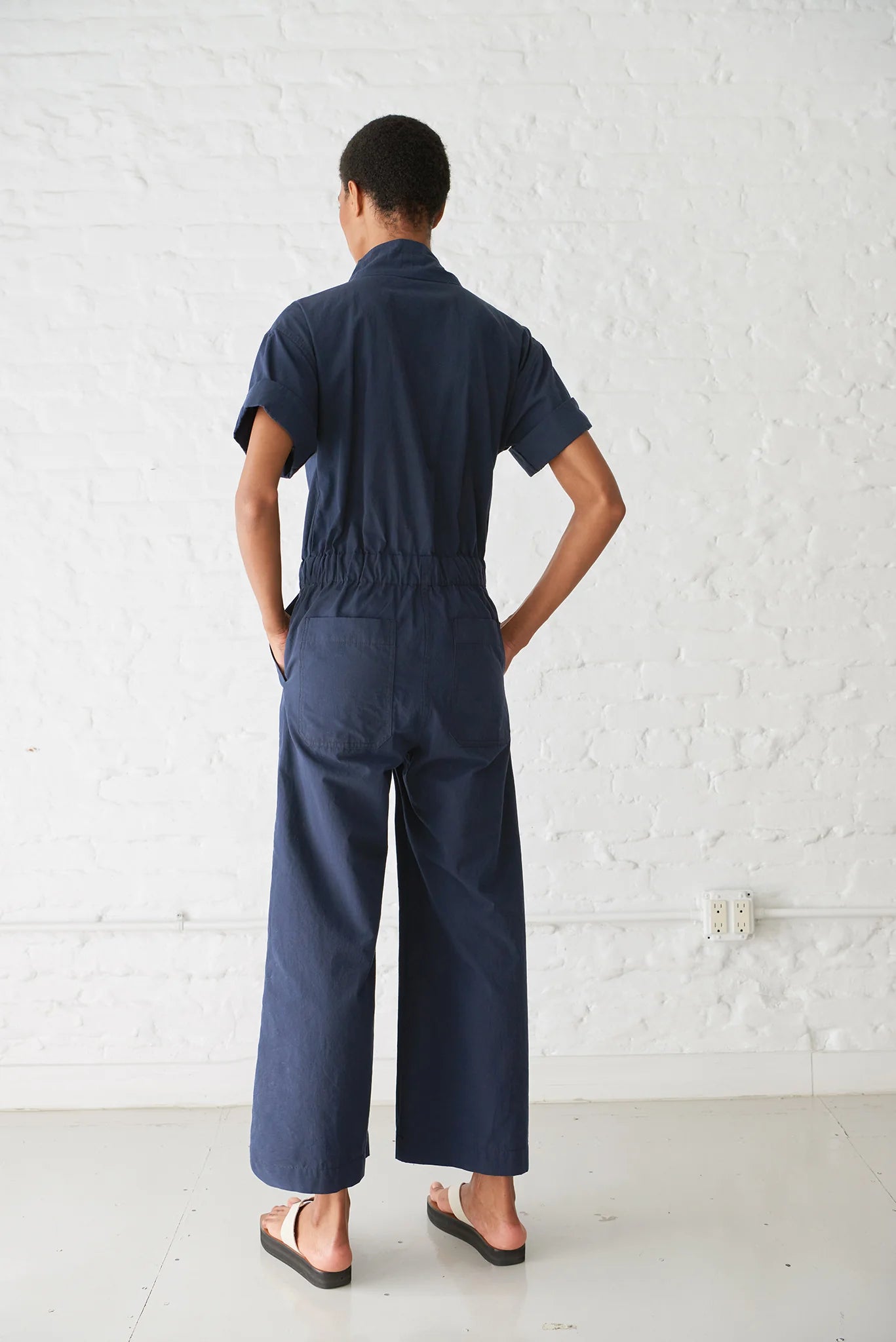 Darrow Organic Cotton Jumpsuit - Navy