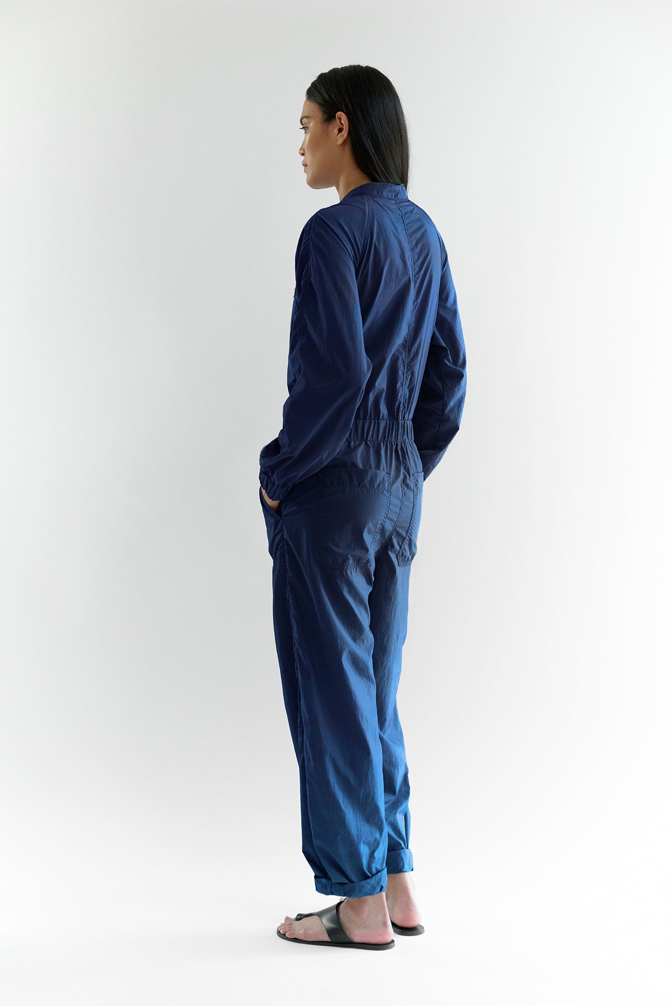 Amelia Japanese Eco Nylon Flight Suit - Navy
