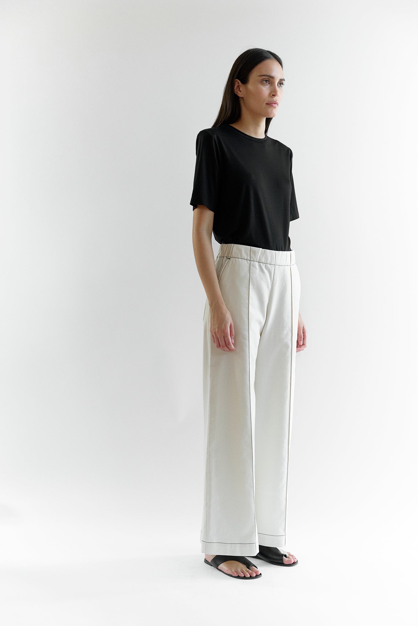 Stella Japanese Denim Trouser - Ivory