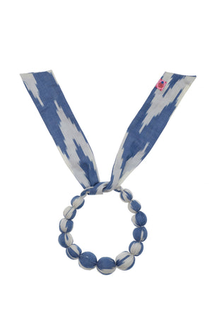 BALL NECKLACE - BLUE & WHITE