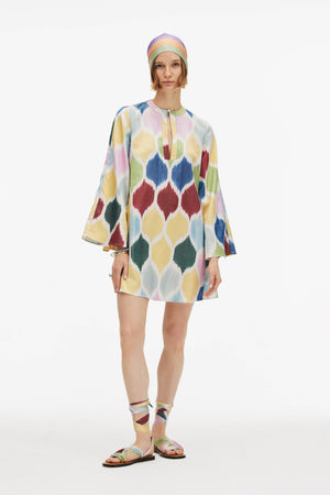 PLAJ DRESS - MULTI BAKLAVA MOTIF