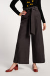 ZOEY BELTED PANT - CHARCOAL