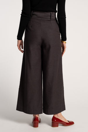 ZOEY BELTED PANT - CHARCOAL