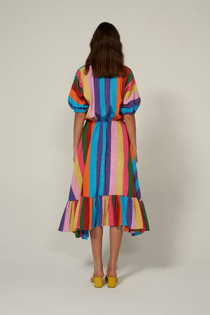 DEBBIE MIDI DRESS- POP MULTI KUTNU